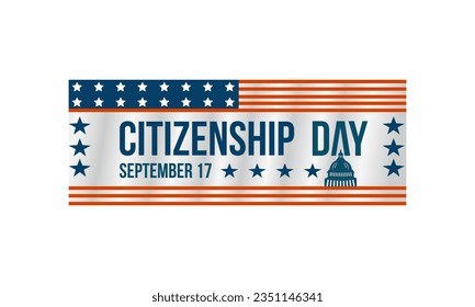 Plantilla de banner vectorial del Día de la Constitución y del Día de la Ciudadanía. Concepto patriotismo de libertad, constitución, idea de la democracia vectorial.