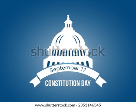 Constitution Day and Citizenship Day vector banner template. Patriotism concept of freedom, constitution, democracy vector illustration idea.