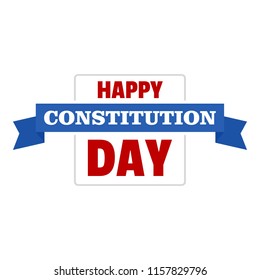 Constitution day logo icon. Flat illustration of constitution day vector logo icon for web design isolated on white background