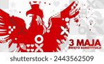Constitution Day May 3 - banner, vector illustration