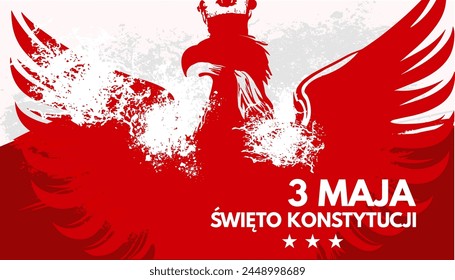 
Tag der Verfassung 3. Mai - Banner, Vektorillustration