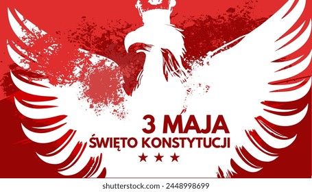 
Tag der Verfassung 3. Mai - Banner, Vektorillustration