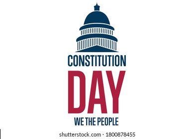 Constitution Day. September 17. Holiday concept. Template for background, banner, card, poster with text inscription. Vector EPS10 illustration