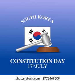  Verfassungstag in Südkorea - Vektorgrafik