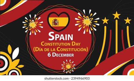 Constitution Day Spain vector banner design. Día de la Constitución modern minimal graphic poster illustration.