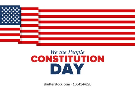 Constitution Day in United States. Holiday, celebrate annual in September 17. Citizenship Day. American Day. We the People. Patriotic american elements. Poster, card, banner, background. Vector svg