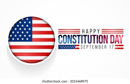 Constitution day of the United States is observed every year on September 17, it is an American federal observance that recognizes the adoption of the U.S Constitution. Vector illustration