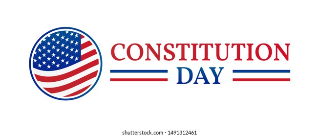 Constitution Day USA Flag Isolated Icon