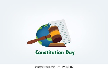 Constitution Day vector graphic is great for Constitution Day celebrations. flat design. flyer design. flat illustration. Simple and Elegant Design