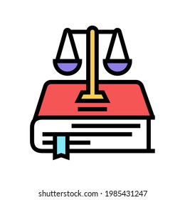 constitution law color icon vector. constitution law sign. isolated symbol illustration