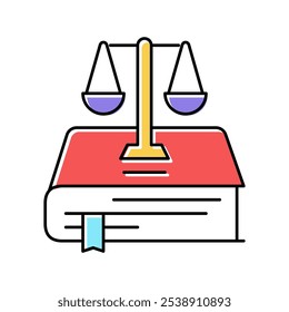 constitution law color icon vector. constitution law sign. isolated symbol illustration