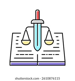 constitution law color icon vector. constitution law sign. isolated symbol illustration