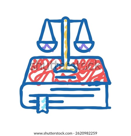 constitution law doodle icon sketch vector. constitution law sign. isolated symbol illustration