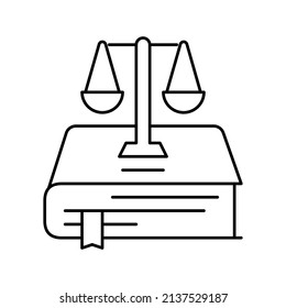 constitution law line icon vector. constitution law sign. isolated contour symbol black illustration