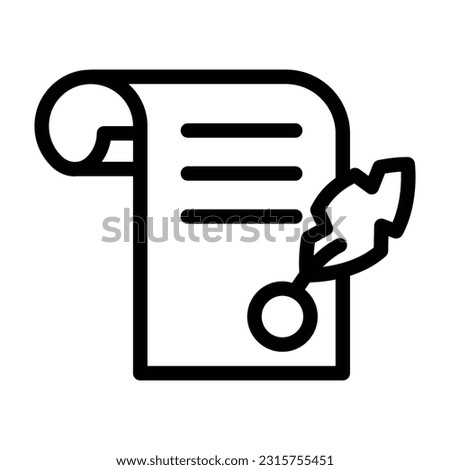 constitution line icon illustration vector graphic