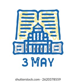 constitution memorial day japanese holiday doodle icon sketch vector. constitution memorial day japanese holiday sign. isolated symbol illustration