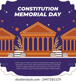 Día Conmemorativo de la Constitución - 3 de mayo de 2024, Diseño atractivo, se puede utilizar en todas las plataformas de redes sociales, hermosa combinación de colores, consíguelo ahora para su primera compra.