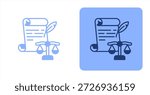 Constitution MixedTwo-tone color and contrasting background icon illustration