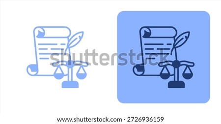 Constitution MixedTwo-tone color and contrasting background icon illustration