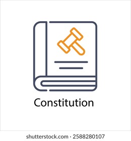 Constitution vector icon stock illustration