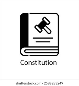 Constitution vector icon stock illustration