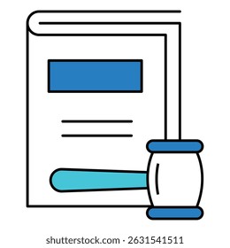 Constitutional Amendment vector Icon design Symbolizing Legal Justice 