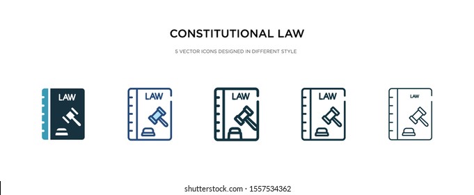 constitutional law icon in different style vector illustration. two colored and black constitutional law vector icons designed in filled, outline, line and stroke style can be used for web, mobile,