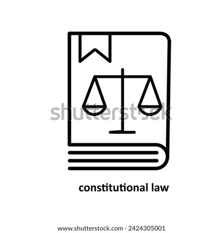 constitutional law icon. vector simple liner constitutional law sign illustration on white background..eps