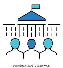 Constitutional Rights and Public Law vector Icon Design