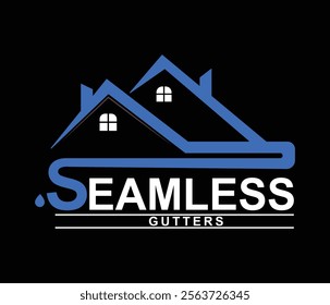 Constraction Seamless Gutter logo Design