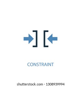 constraint concept 2 colored icon. Simple blue element illustration. constraint concept symbol design. Can be used for web and mobile UI/UX