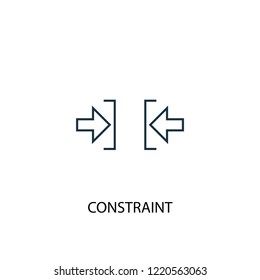 constraint concept line icon. Simple element illustration. constraint concept outline symbol design. Can be used for web and mobile UI/UX