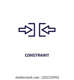 constraint icon from geometric figure collection. Thin linear constraint, linkage, constraints outline icon isolated on white background. Line vector constraint sign, symbol for web and mobile