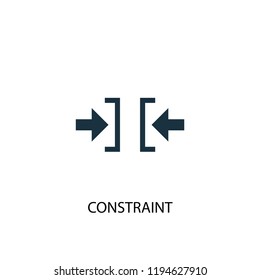 constraint icon. Simple element illustration. constraint concept symbol design. Can be used for web and mobile.