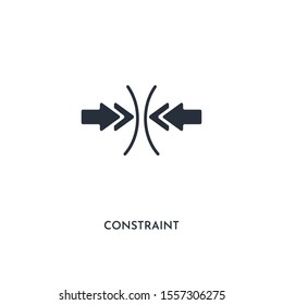 constraint icon. simple element illustration. isolated trendy filled constraint icon on white background. can be used for web, mobile, ui.