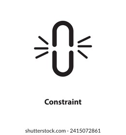 Constraint icon. Simple element , Constraint icon for templates, flat illustration on white background..eps