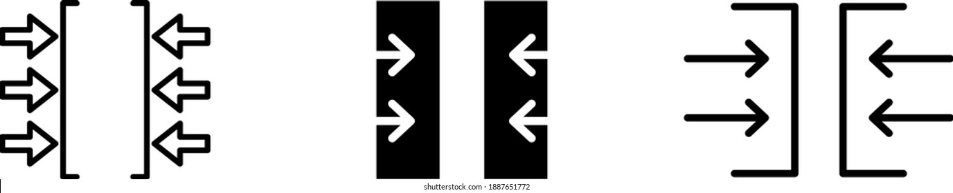 Constraint icon, vector line illustration	