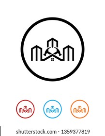 constrcution icon, city icon, architectre icon, vector, icon