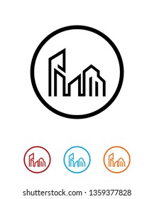 constrcution icon, city icon, architectre icon, vector, icon