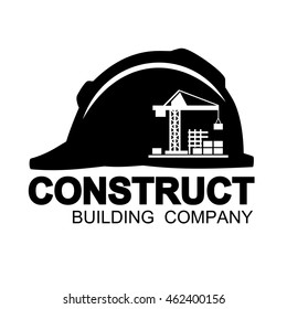 Construct building logo, Industrial working concept icons vector.