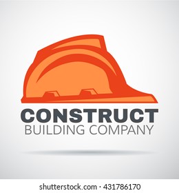 Construir el logo sobre fondo gris, concepto de trabajo industrial.