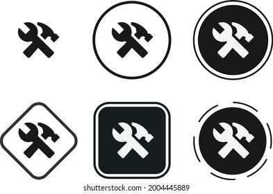 construct icon set. Collection of high quality black outline logo for web site design and mobile dark mode apps. Vector illustration on white background