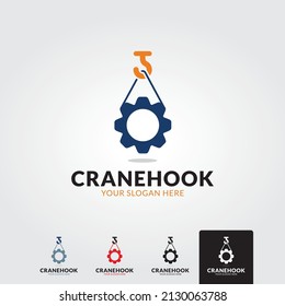 Construct Logo, Crane Logo, Build Logo And Gear logo Vector