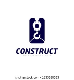 Construct Logo, Crane Logo, Build Logo  Vector