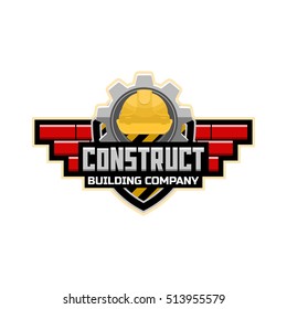 Construct logo emblem template