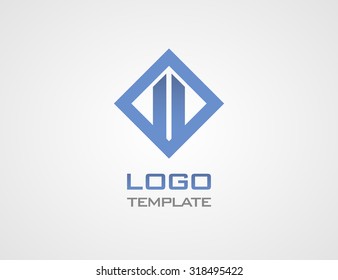 Construct luxury concept abstract logo template