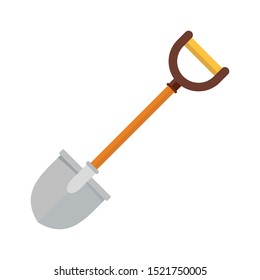 Construct shovel icon. Flat illustration of construct shovel vector icon for web design
