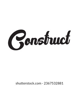 construct text on white background.