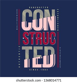 constructed denim graphic design t shirt vector typography vintage