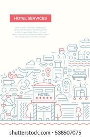 Constructing - vector line design brochure poster, flyer presentation template, A4 size layout